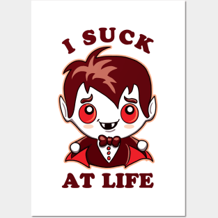 I Suck At Life | Cute Vampire Posters and Art